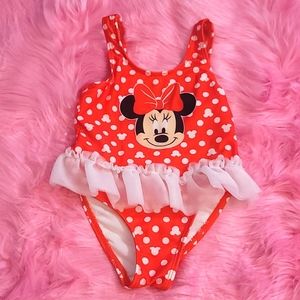 Gently worn, Disney baby toddler swimsuit, 18 months, Tutu skirt, TRIO,